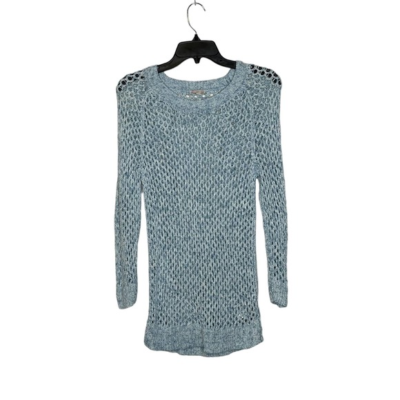 Gap Open Knit Sweater Size Medium Blue Womens Cotton Nylon‎ Blend LS - Picture 1 of 8